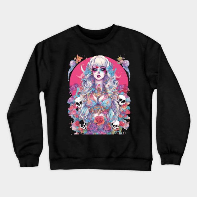 Zombie Devil Crewneck Sweatshirt by animegirlnft