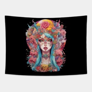 Zombie Face Tapestry