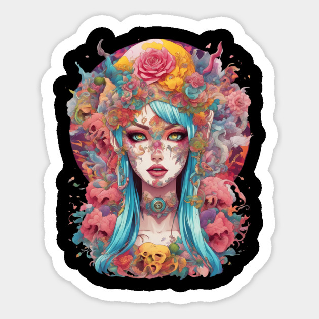 Zombie Face Sticker by animegirlnft