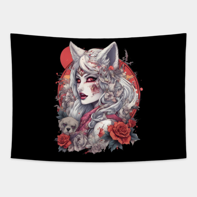 Werewolf Zombie Tapestry by animegirlnft