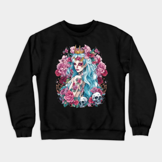 Zombie Girl Crewneck Sweatshirt by animegirlnft