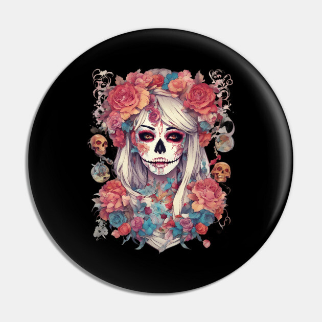 Day of the Dead Zombie Pin by animegirlnft