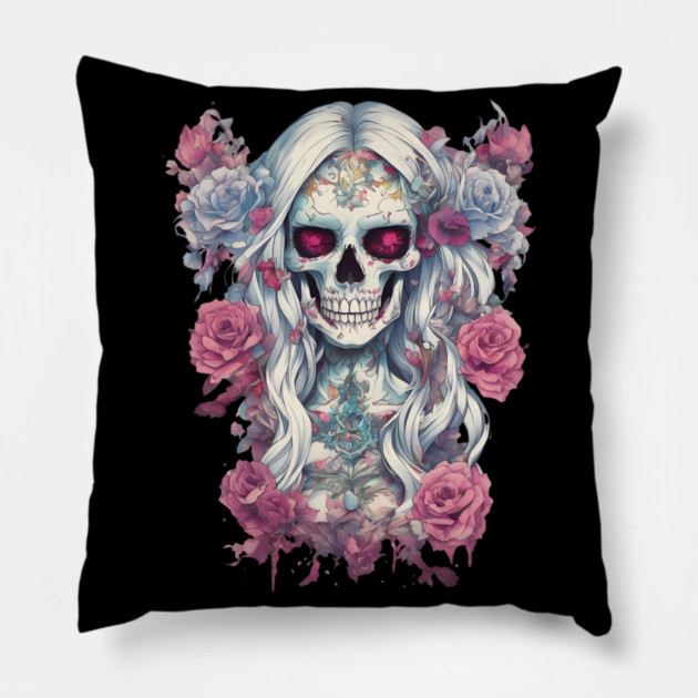 Skull Zombie Pillow by animegirlnft