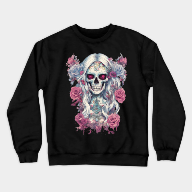 Skull Zombie Crewneck Sweatshirt by animegirlnft