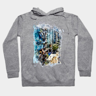 Athens watercolor art #athens Hoodie