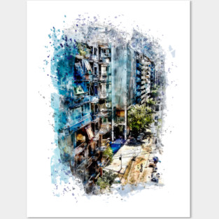 Athens watercolor art #athens Posters and Art