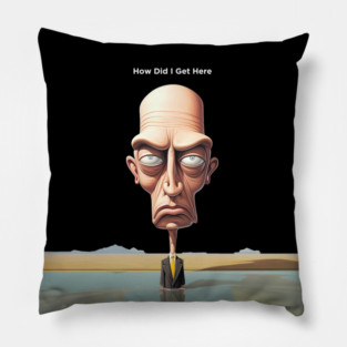 Parched American Politics: Navigating the Oasis of Unity in a Divided Nation on a dark (Knocked Out) background Pillow