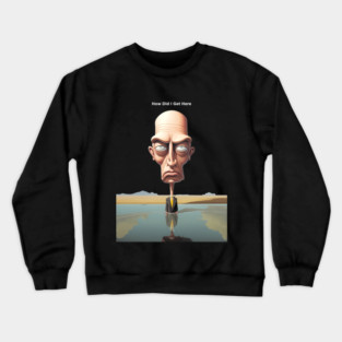 Parched American Politics: Navigating the Oasis of Unity in a Divided Nation on a dark (Knocked Out) background Crewneck Sweatshirt