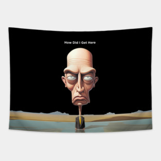 Parched American Politics: Navigating the Oasis of Unity in a Divided Nation on a dark (Knocked Out) background Tapestry