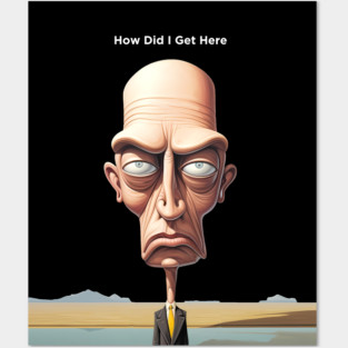 Parched American Politics: Navigating the Oasis of Unity in a Divided Nation on a dark (Knocked Out) background Posters and Art