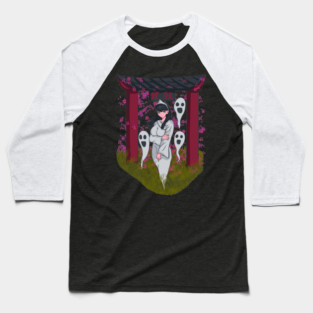 Yokai or Ghost  Yurei Baseball T-Shirt