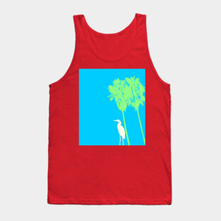 Heron and Palm Trees Tank Top