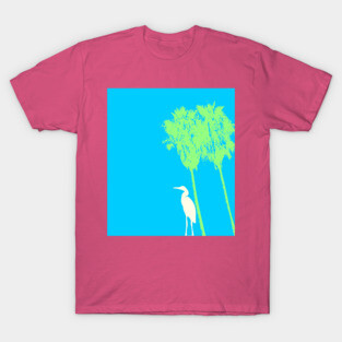 Heron and Palm Trees T-Shirt