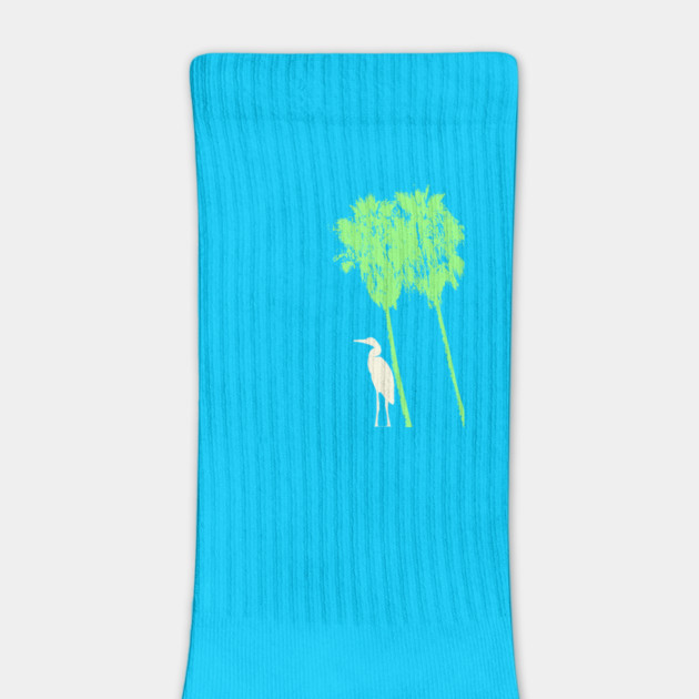 Heron and Palm Trees by DonWillisJrArt