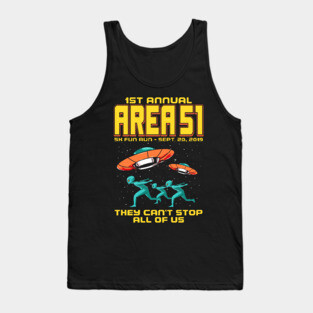 1st Annual Area 51 5k Fun Run! Sept 20,2019 Tank Top
