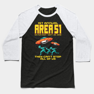 1st Annual Area 51 5k Fun Run! Sept 20,2019 Baseball T-Shirt