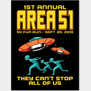 1st Annual Area 51 5k Fun Run! Sept 20,2019 Posters and Art