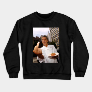 Anthony Bourdain middle finger Crewneck Sweatshirt