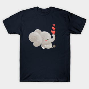 Elephant with Valentine Mood T-Shirt