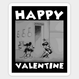 Steamboat Willie. Happy Valentine - 2 Sticker