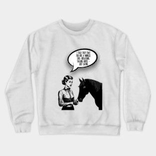 Fire Dragon Horse Girl Crewneck Sweatshirt