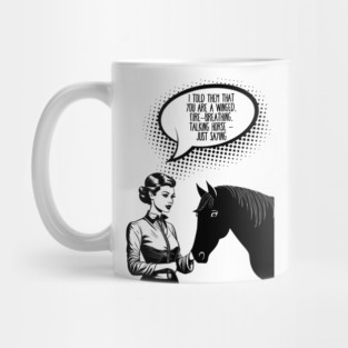 Fire Dragon Horse Girl Mug