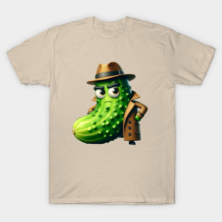 Cucumber Wearing Trench Coat T-Shirt