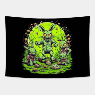 Zombie Easter Bunny Tapestry