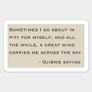 Ojibwe saying Magnet