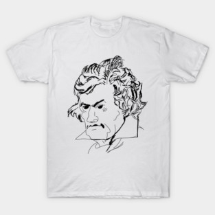 Ludwig Von Beethoven in Black T-Shirt