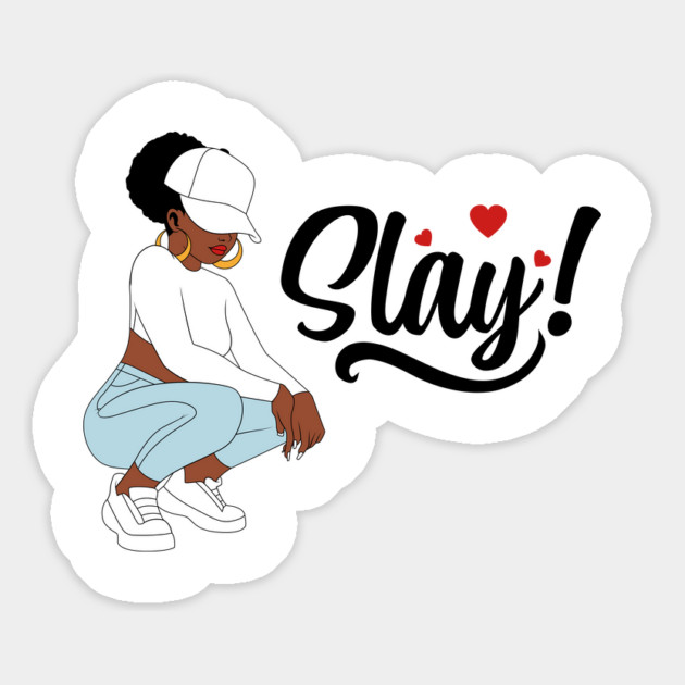 Slay, Black Woman, Black Girl Magic Magnet by UrbanLifeApparel