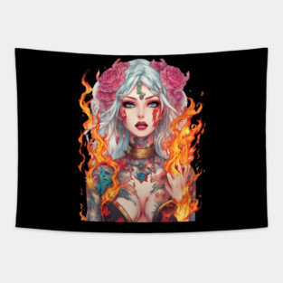 Hell Fire She Devil Tapestry