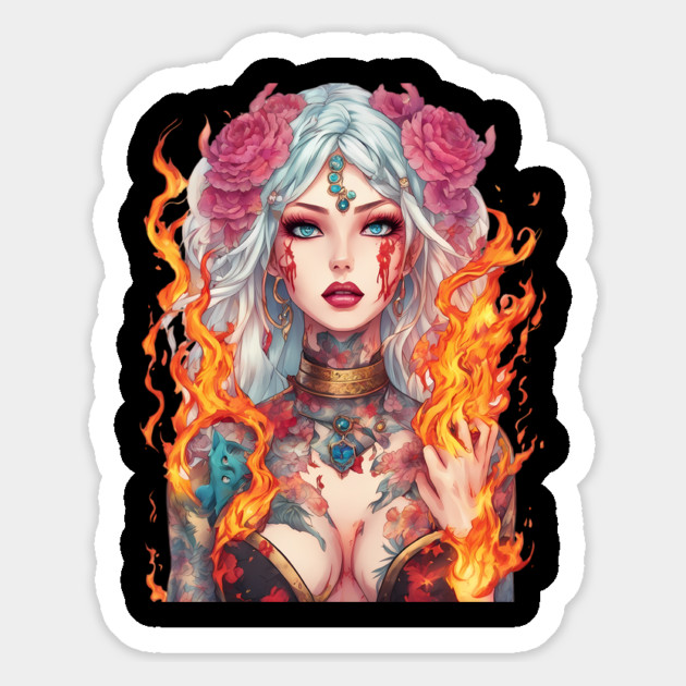 Hell Fire She Devil Magnet by animegirlnft