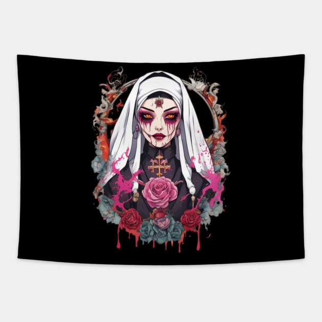 Unholy Nun Tapestry by animegirlnft