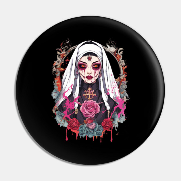 Unholy Nun Pin by animegirlnft