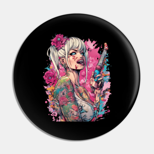 Mentally Deranged Girl Pin by animegirlnft