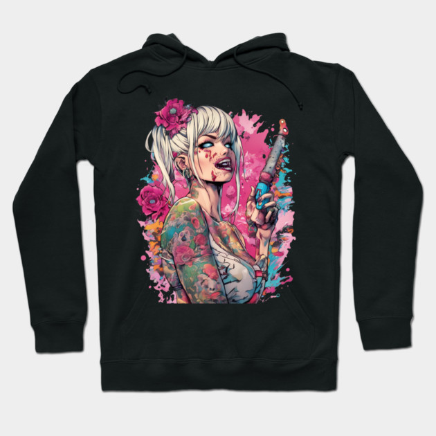 Mentally Deranged Girl Hoodie by animegirlnft