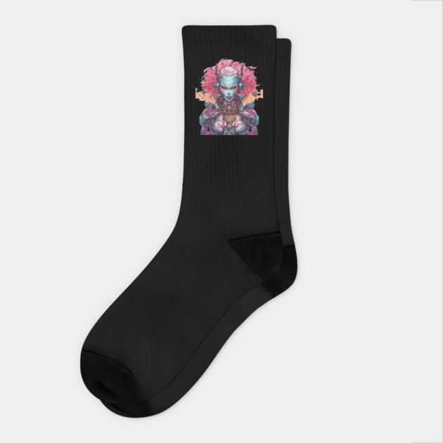 Evil Sadistic Alien Robot Socks by animegirlnft
