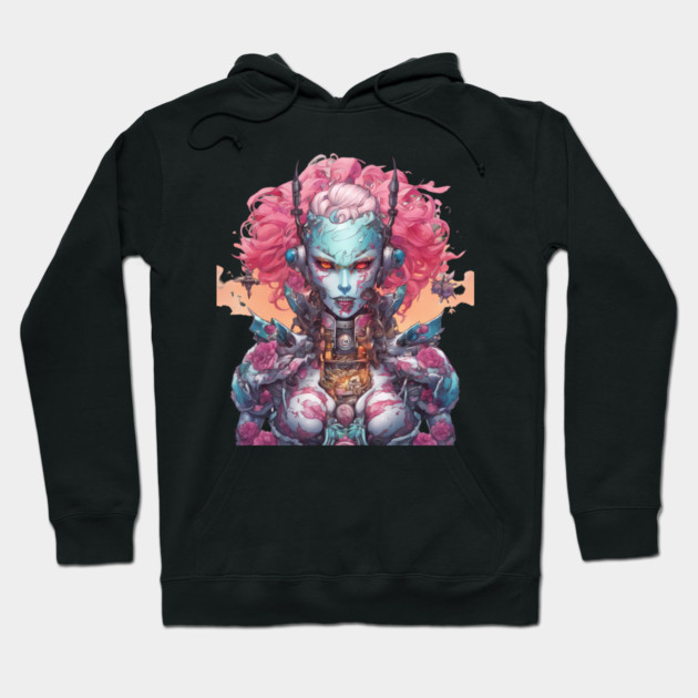 Evil Sadistic Alien Robot Hoodie by animegirlnft