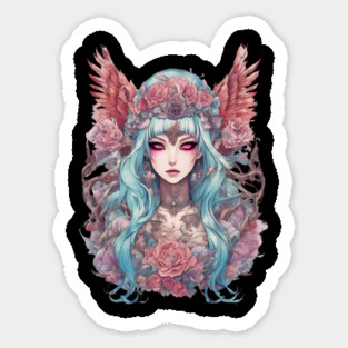 Sad Anime Fallen Angel Magnet