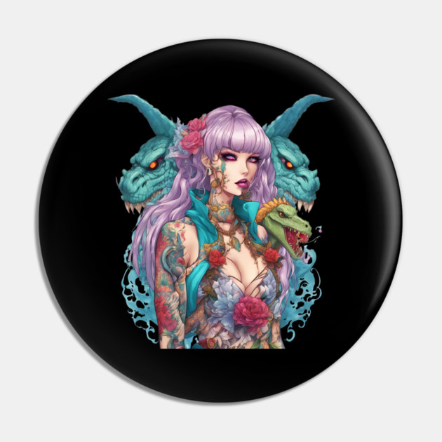 Dungeon Reptile Girl Pin by animegirlnft