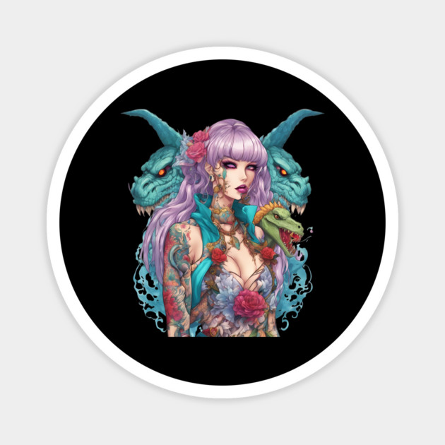 Dungeon Reptile Girl Magnet by animegirlnft