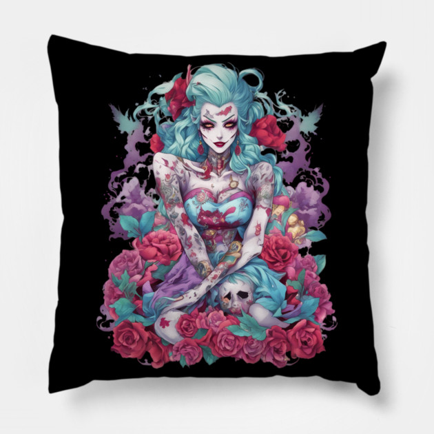 Bad Girl Turns Psycho Pillow by animegirlnft