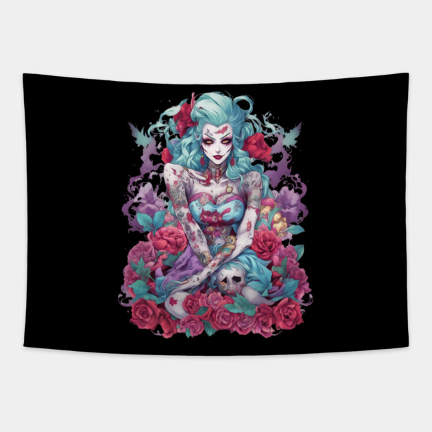 Bad Girl Turns Psycho Tapestry by animegirlnft