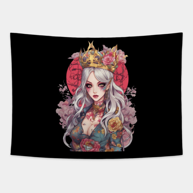 Emotion Sick Girl Tapestry by animegirlnft