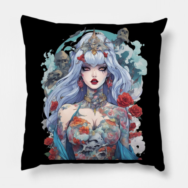 Anime Depressed Girl Pillow by animegirlnft
