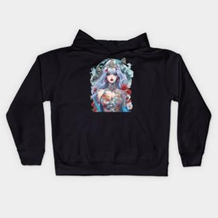 Anime Depressed Girl Kids Hoodie