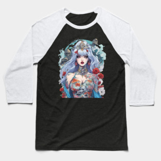Anime Depressed Girl Baseball T-Shirt