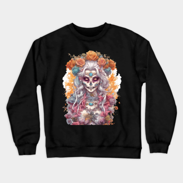 Anti Social Outsider Girl Crewneck Sweatshirt by animegirlnft