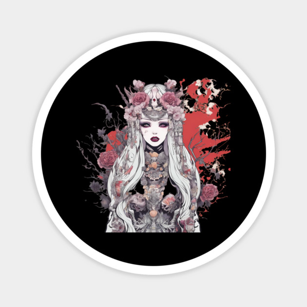 Broken Hearted Forsaken Girl Magnet by animegirlnft